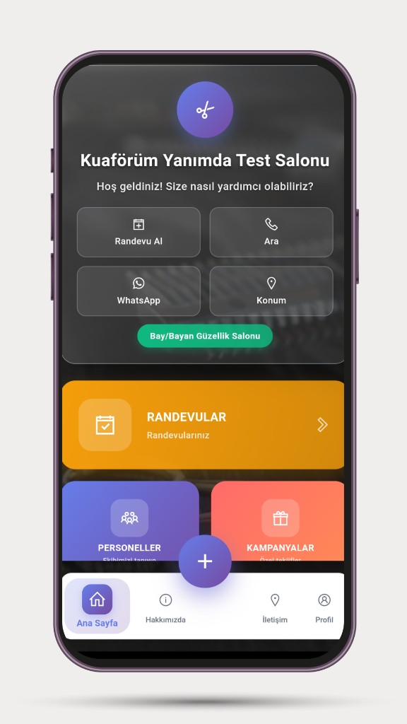 Müşteri Ana Ekranı